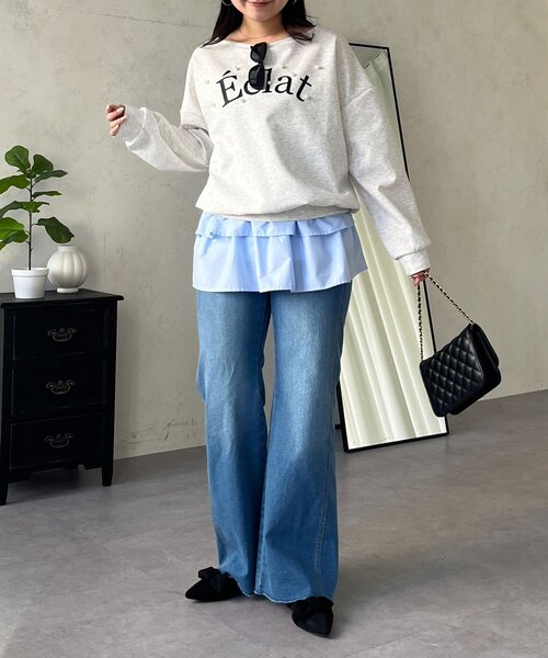 prose verse（プロズヴェール）の「ランダムパールロゴスウェット（スウェット・レディース・ライトグレー/ブラック/ピンク・FREE）」の11枚目の写真