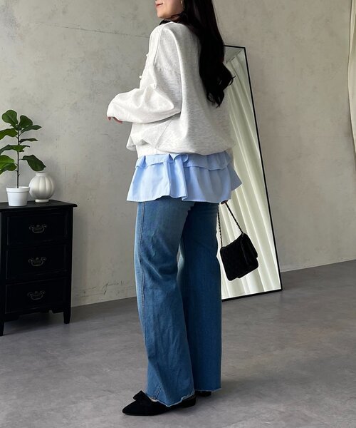 prose verse（プロズヴェール）の「ランダムパールロゴスウェット（スウェット・レディース・ライトグレー/ブラック/ピンク・FREE）」の13枚目の写真