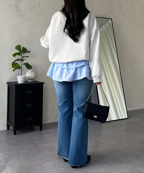 prose verse（プロズヴェール）の「ランダムパールロゴスウェット（スウェット・レディース・ライトグレー/ブラック/ピンク・FREE）」の15枚目の写真