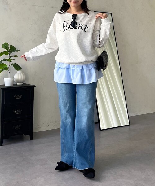 prose verse（プロズヴェール）の「ランダムパールロゴスウェット（スウェット・レディース・ライトグレー/ブラック/ピンク・FREE）」の18枚目の写真