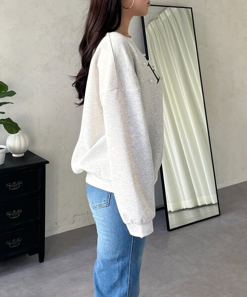 prose verse（プロズヴェール）の「ランダムパールロゴスウェット（スウェット・レディース・ライトグレー/ブラック/ピンク・FREE）」の20枚目の写真