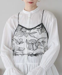 r. | 花柄刺繍チュールビスチェ(キャミソール)
