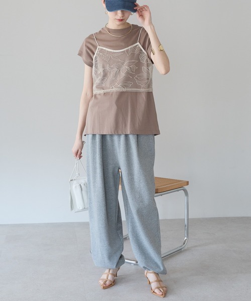 r.(アールドット)の「花柄刺繍チュールビスチェ(キャミソール・レディース・キナリ/ブラック・FREE)」の19枚目の写真