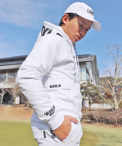 LUXE/R GOLF(ラグジュ ゴルフ)の「(RM)【LUXE/R GOLF】ポンチ ポケット付き コード刺繍 パーカー(パーカー・メンズ・ベージュ系/ブラック/ホワイト・X-LARGE/LARGE/MEDIUM)」の5枚目の写真