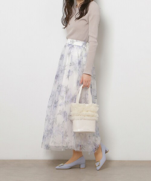 ESPERANZA(エスペランサ)の「ギャザーチュールバッグ(ハンドバッグ・レディース・ブルー系8/ピンク系9/ブラック系8/ホワイト系9・FREE)」の13枚目の写真