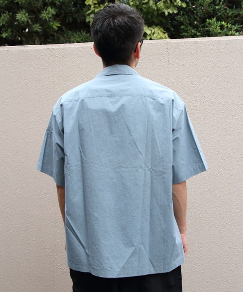 GYMPHLEX(ジムフレックス)の「Gymphlex/ジムフレックス オープンカラーショートスリーブシャツ OPEN COLLAR SHORTSLEEVE SHIRT GY-B0462 OTR(シャツ/ブラウス・メンズ・サックスブルー/チャコールグレー・L/M/S)」の10枚目の写真