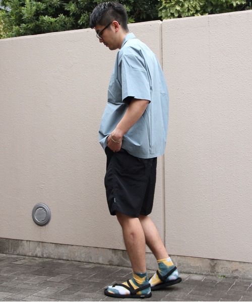 GYMPHLEX(ジムフレックス)の「Gymphlex/ジムフレックス オープンカラーショートスリーブシャツ OPEN COLLAR SHORTSLEEVE SHIRT GY-B0462 OTR(シャツ/ブラウス・メンズ・サックスブルー/チャコールグレー・L/M/S)」の12枚目の写真