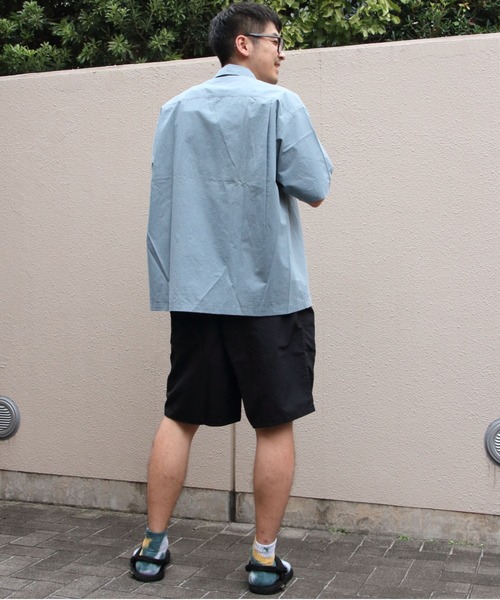GYMPHLEX(ジムフレックス)の「Gymphlex/ジムフレックス オープンカラーショートスリーブシャツ OPEN COLLAR SHORTSLEEVE SHIRT GY-B0462 OTR(シャツ/ブラウス・メンズ・サックスブルー/チャコールグレー・L/M/S)」の13枚目の写真