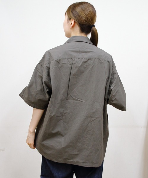 GYMPHLEX(ジムフレックス)の「Gymphlex/ジムフレックス オープンカラーショートスリーブシャツ OPEN COLLAR SHORTSLEEVE SHIRT GY-B0462 OTR(シャツ/ブラウス・メンズ・サックスブルー/チャコールグレー・L/M/S)」の5枚目の写真