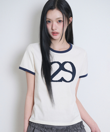 ILLIGO | 129 ロゴパッチTシャツクリーム(Tシャツ/カットソー)