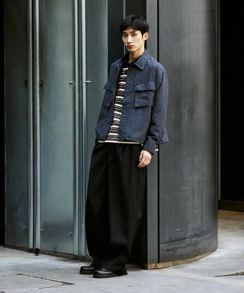 JOURNAL STANDARD(ジャーナルスタンダード)の「TRモダン ワイド スラックス(スラックス・メンズ・スミクロ/ネイビー/ベージュ系その他/ブラック・SMALL/MEDIUM/LARGE)」の5枚目の写真