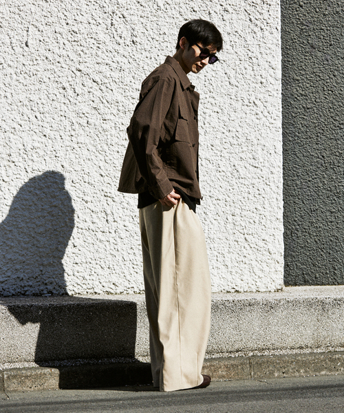 JOURNAL STANDARD(ジャーナルスタンダード)の「TRモダン ワイド スラックス(スラックス・メンズ・スミクロ/ネイビー/ベージュ系その他/ブラック・SMALL/MEDIUM/LARGE)」の18枚目の写真