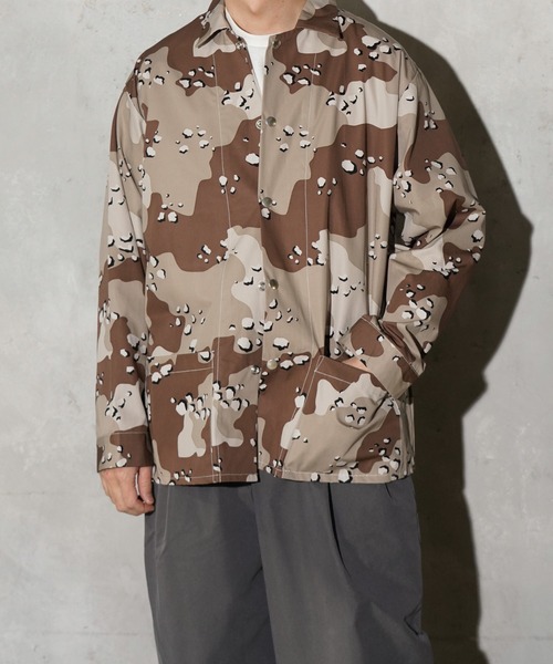 SUNNY  SPORTS（サニースポーツ）の「SUNNY SPORTS / サニースポーツ PRINTED COVER JACKET カモフラージュ レオパード ワークジャケット（カバーオール・メンズ・アニマル/レオパード・MEDIUM/LARGE）」の8枚目の写真