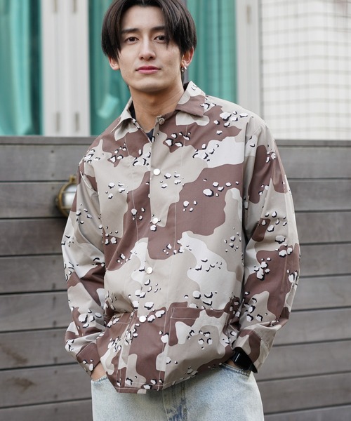 SUNNY  SPORTS（サニースポーツ）の「SUNNY SPORTS / サニースポーツ PRINTED COVER JACKET カモフラージュ レオパード ワークジャケット（カバーオール・メンズ・アニマル/レオパード・MEDIUM/LARGE）」の3枚目の写真