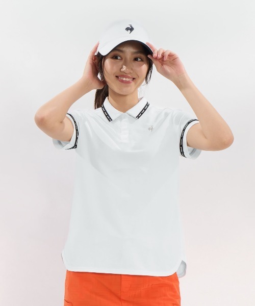 le coq sportif GOLF(ルコックスポルティフゴルフ)の「【Aラインシルエット】半袖シャツ(Tシャツ/カットソー・レディース・ネイビー/ホワイト/オレンジ/ベージュ・3L/L/S/M/XL)」の2枚目の写真