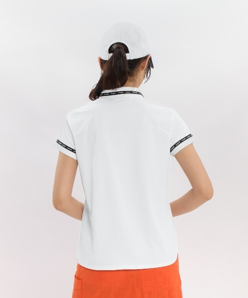le coq sportif GOLF(ルコックスポルティフゴルフ)の「【Aラインシルエット】半袖シャツ(Tシャツ/カットソー・レディース・ネイビー/ホワイト/オレンジ/ベージュ・3L/L/S/M/XL)」の19枚目の写真
