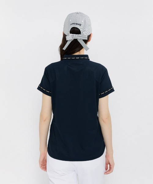 le coq sportif GOLF(ルコックスポルティフゴルフ)の「【Aラインシルエット】半袖シャツ(Tシャツ/カットソー・レディース・ネイビー/ホワイト/オレンジ/ベージュ・3L/L/S/M/XL)」の8枚目の写真