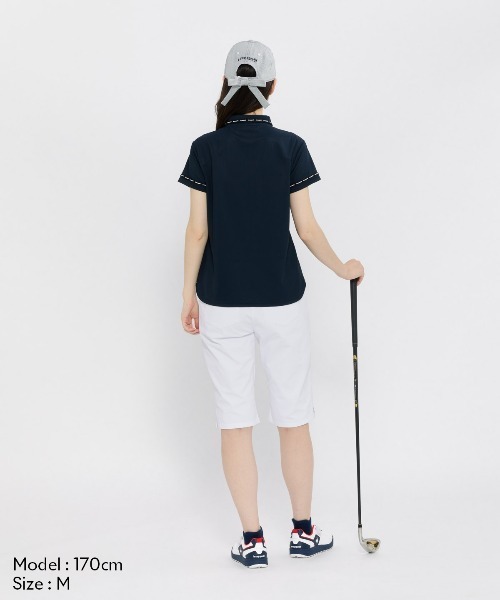 le coq sportif GOLF(ルコックスポルティフゴルフ)の「【Aラインシルエット】半袖シャツ(Tシャツ/カットソー・レディース・ネイビー/ホワイト/オレンジ/ベージュ・3L/L/S/M/XL)」の10枚目の写真