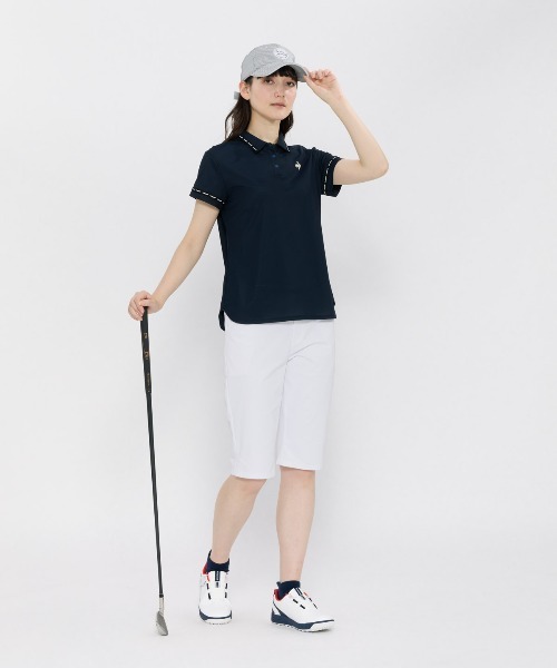 le coq sportif GOLF(ルコックスポルティフゴルフ)の「【Aラインシルエット】半袖シャツ(Tシャツ/カットソー・レディース・ネイビー/ホワイト/オレンジ/ベージュ・3L/L/S/M/XL)」の15枚目の写真