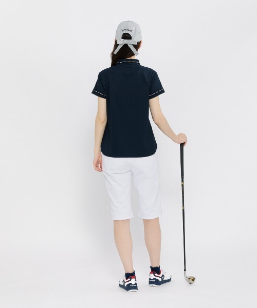 le coq sportif GOLF(ルコックスポルティフゴルフ)の「【Aラインシルエット】半袖シャツ(Tシャツ/カットソー・レディース・ネイビー/ホワイト/オレンジ/ベージュ・3L/L/S/M/XL)」の16枚目の写真