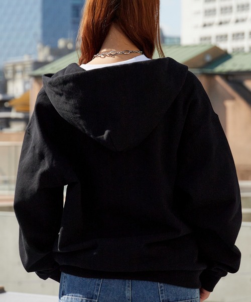 Russell Athletic（ラッセルアスレティック）の「Russell Athletic/ラッセルアスレティック Soft Loop Back Sweat Zip Hoodie パイル ワッペンロゴ ダブルジップパーカー 2026年春夏（パーカー・メンズ・ブラック/ヘザーグレー/ネイビー/ピンク・M/L/XL）」の9枚目の写真
