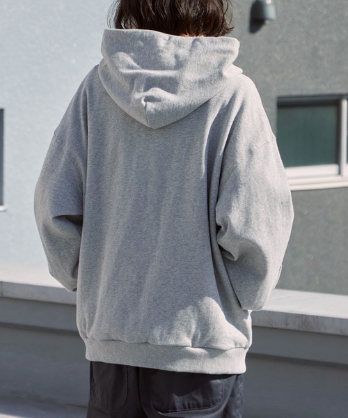Russell Athletic（ラッセルアスレティック）の「Russell Athletic/ラッセルアスレティック Soft Loop Back Sweat Zip Hoodie パイル ワッペンロゴ ダブルジップパーカー 2026年春夏（パーカー・メンズ・ブラック/ヘザーグレー/ネイビー/ピンク・M/L/XL）」の18枚目の写真