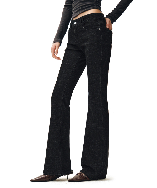 DECET WOMEN(デケット ウーマン)の「Signature Slim Low Rise Flared Jeans DCWPT006BLACK(その他パンツ・レディース・その他・SMALL/MEDIUM/X-SMALL/LARGE)」の5枚目の写真