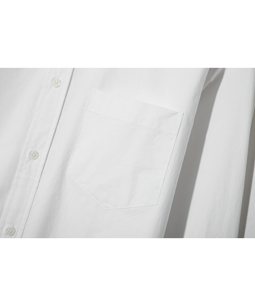 BASEMOMENT(ベースモーメント)の「セミオーバーバイオコットンシャツホワイト(シャツ/ブラウス・レディース・その他・LARGE/MEDIUM)」の2枚目の写真