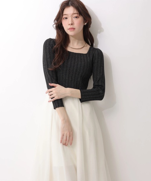 Rirandture（リランドチュール）の「７分袖エアリードッキングワンピース（ワンピース・レディース・オフホワイト/ピンク系その他/ブラック系その他2・2/1）」の12枚目の写真