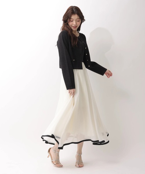 Rirandture（リランドチュール）の「７分袖エアリードッキングワンピース（ワンピース・レディース・オフホワイト/ピンク系その他/ブラック系その他2・2/1）」の15枚目の写真