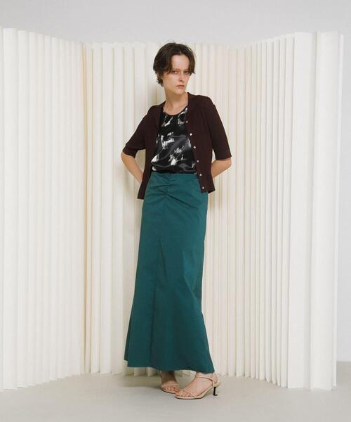 LAATO（ラート）の「sleek long skirt（スカート・レディース・グリーン/ブラック/グレー・FREE）」の3枚目の写真