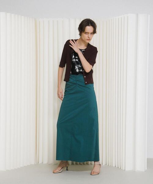 LAATO（ラート）の「sleek long skirt（スカート・レディース・グリーン/ブラック/グレー・FREE）」の4枚目の写真