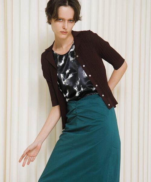 LAATO（ラート）の「sleek long skirt（スカート・レディース・グリーン/ブラック/グレー・FREE）」の6枚目の写真