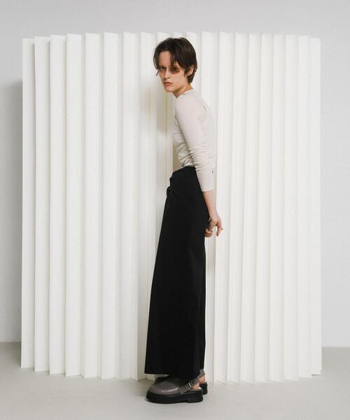 LAATO（ラート）の「sleek long skirt（スカート・レディース・グリーン/ブラック/グレー・FREE）」の17枚目の写真