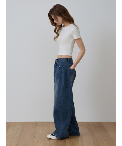 CCOMA(コンマ)の「CMJ05 カーブドダートバルーンブルーデニムパンツ(デニムパンツ・レディース・その他・SMALL/MEDIUM/LARGE)」の5枚目の写真