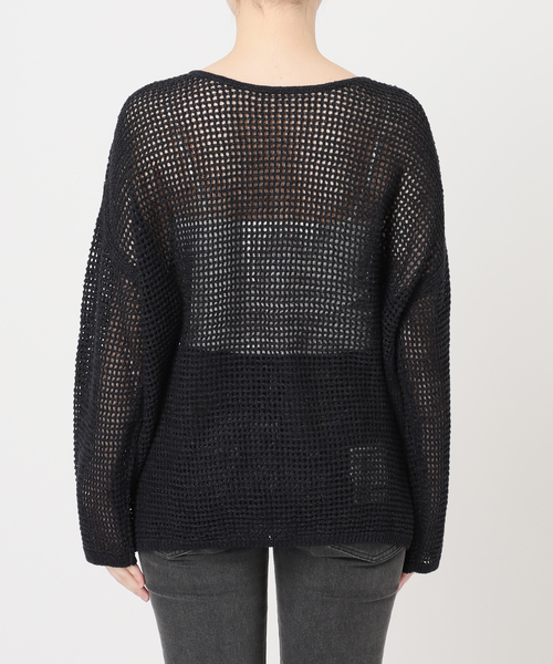 JOURNAL STANDARD relume（ジャーナルスタンダード　レリューム）の「ミックスメッシュ2WAYヘンリープルオーバー（ニット/セーター・レディース・ブラック系その他/ベージュ・FREE）」の19枚目の写真