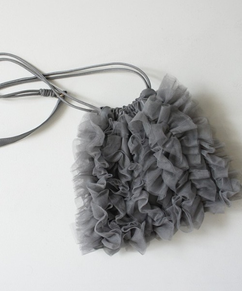 CACHELLIE（カシェリエ）の「TULLE POUCH SHOULDER（ショルダーバッグ・レディース・ピンク/グレー・FREE）」の2枚目の写真