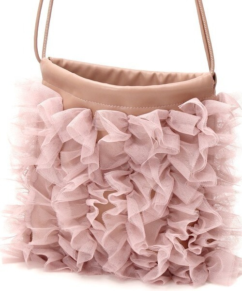 CACHELLIE（カシェリエ）の「TULLE POUCH SHOULDER（ショルダーバッグ・レディース・ピンク/グレー・FREE）」の4枚目の写真