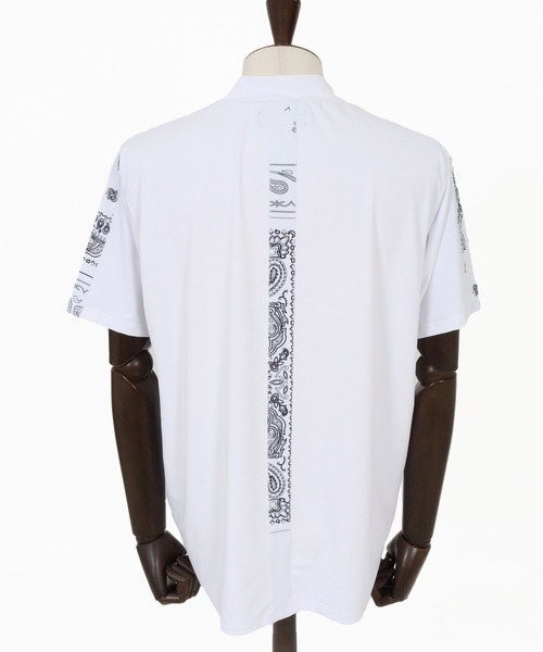 1minute 1second(ワンミニットワンセカンド)の「mt10276-high stretch knit line mock neck T モックネックカットソー(1M26N040)(Tシャツ/カットソー・メンズ・ホワイト系その他/ホワイト×ブラック/ブラック系その他・XL/L/M/S)」の18枚目の写真