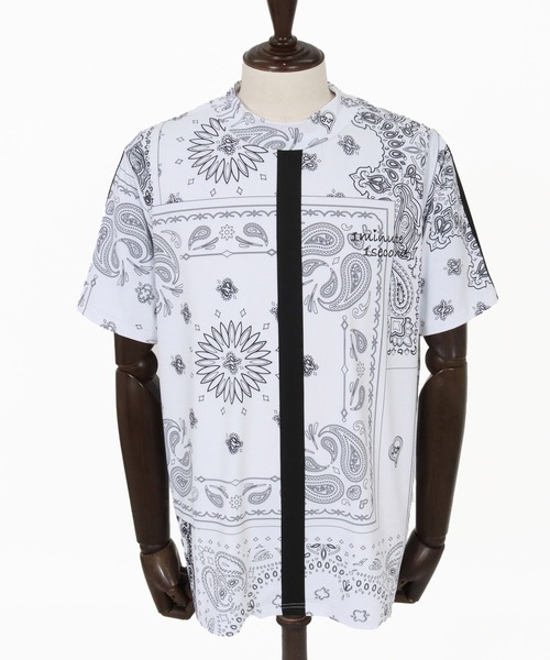 1minute 1second(ワンミニットワンセカンド)の「mt10276-high stretch knit line mock neck T モックネックカットソー(1M26N040)(Tシャツ/カットソー・メンズ・ホワイト系その他/ホワイト×ブラック/ブラック系その他・XL/L/M/S)」の21枚目の写真