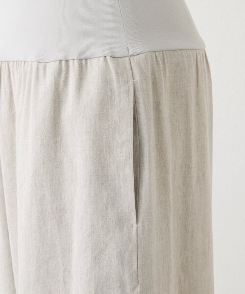 BEARDSLEY（ビアズリー）の「リネンウエストリブパンツ（その他パンツ・レディース・グレー/ブラック/ベージュ・0/1/2）」の5枚目の写真