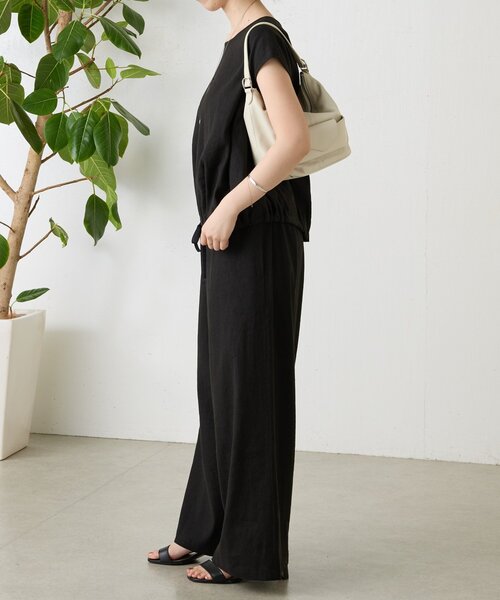 BEARDSLEY（ビアズリー）の「リネンウエストリブパンツ（その他パンツ・レディース・グレー/ブラック/ベージュ・0/1/2）」の15枚目の写真