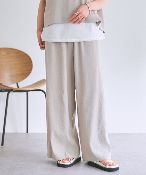 BEARDSLEY（ビアズリー）の「リネンウエストリブパンツ（その他パンツ・レディース・グレー/ブラック/ベージュ・0/1/2）」の20枚目の写真