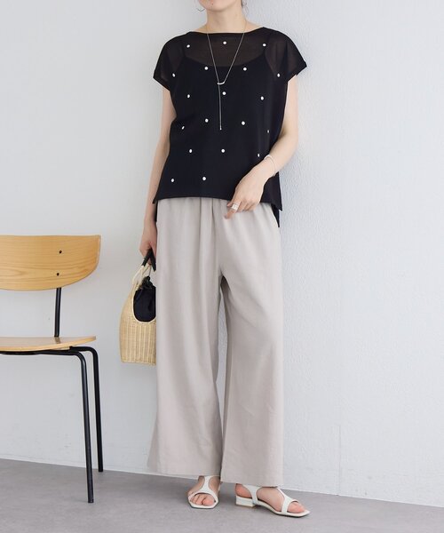 リネンウエストリブパンツ（その他パンツ）｜BEARDSLEY（ビアズリー
