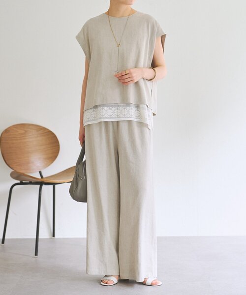 リネンウエストリブパンツ（その他パンツ）｜BEARDSLEY（ビアズリー