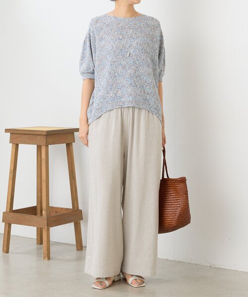 BEARDSLEY(ビアズリー)の「リネンウエストリブパンツ【セットアップ】(その他パンツ・レディース・グレー/ブラック/ベージュ・0/1/2)」の21枚目の写真
