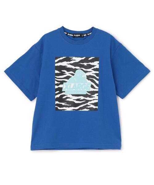 XLARGE KIDS（エクストララージキッズ）の「ゼブラ柄OG 半袖Tシャツ（Tシャツ/カットソー・キッズ・ホワイト/ブラック/ブルー・140cm/80ｃｍ/90cm/110cm/100cm/120cm/130cm）」の3枚目の写真