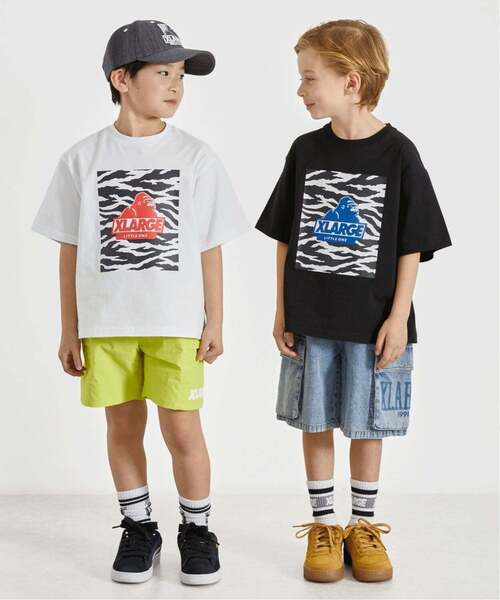XLARGE KIDS（エクストララージキッズ）の「ゼブラ柄OG 半袖Tシャツ（Tシャツ/カットソー・キッズ・ホワイト/ブラック/ブルー・140cm/80ｃｍ/90cm/110cm/100cm/120cm/130cm）」の15枚目の写真