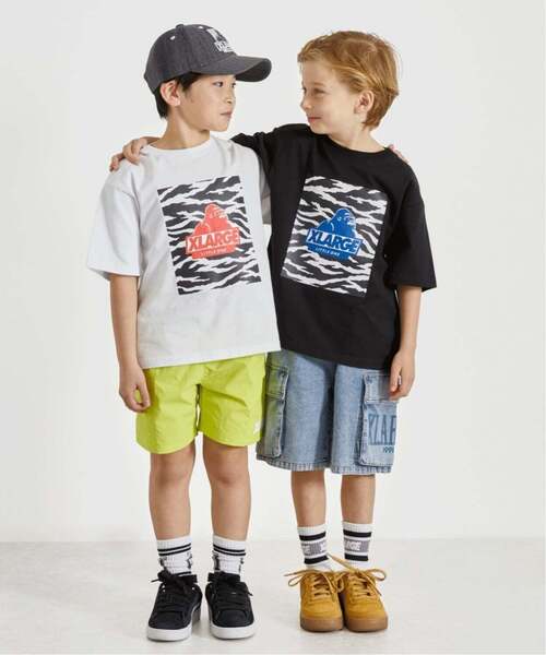 XLARGE KIDS（エクストララージキッズ）の「ゼブラ柄OG 半袖Tシャツ（Tシャツ/カットソー・キッズ・ホワイト/ブラック/ブルー・140cm/80ｃｍ/90cm/110cm/100cm/120cm/130cm）」の16枚目の写真