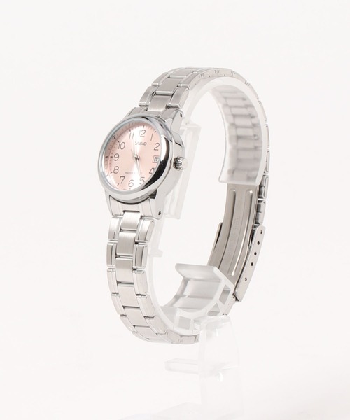 CASIO(カシオ)の「【CASIO】クラシックドレス カラーフェイス(アナログ腕時計・レディース・シルバー系その他2/ピンク/ブラック・FREE)」の3枚目の写真